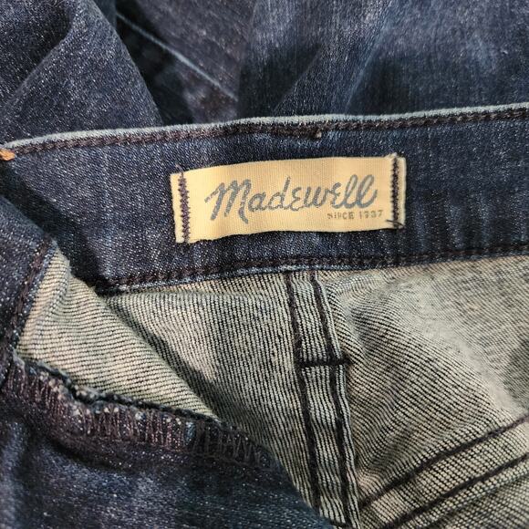 Madewell 10" High Riser Skinny Jeans in Lydia Dark Wash Stretch Denim 27 - Picture 7 of 9